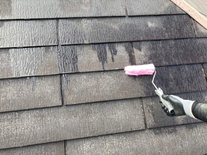 【屋根】下塗り