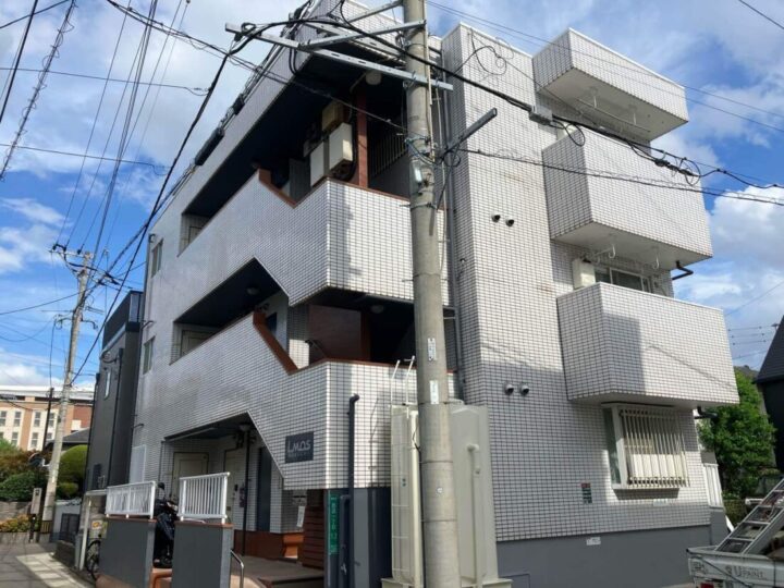 福岡市早良区　エルモス百道　外壁塗装工事